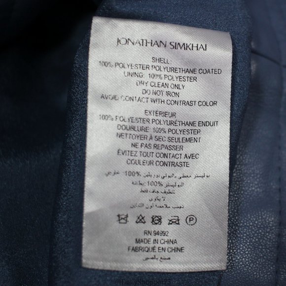 Jonathan Simkhai "Shaelyn" Faux Leather Powder Blue Cutout Shirt Dress - Picture 8 of 10